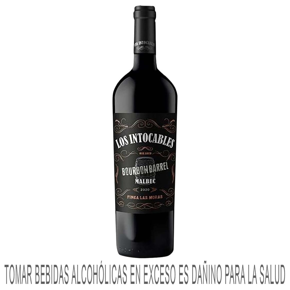 Vino Tinto LAS MORAS Los Intocables Malbec Botella 750ml