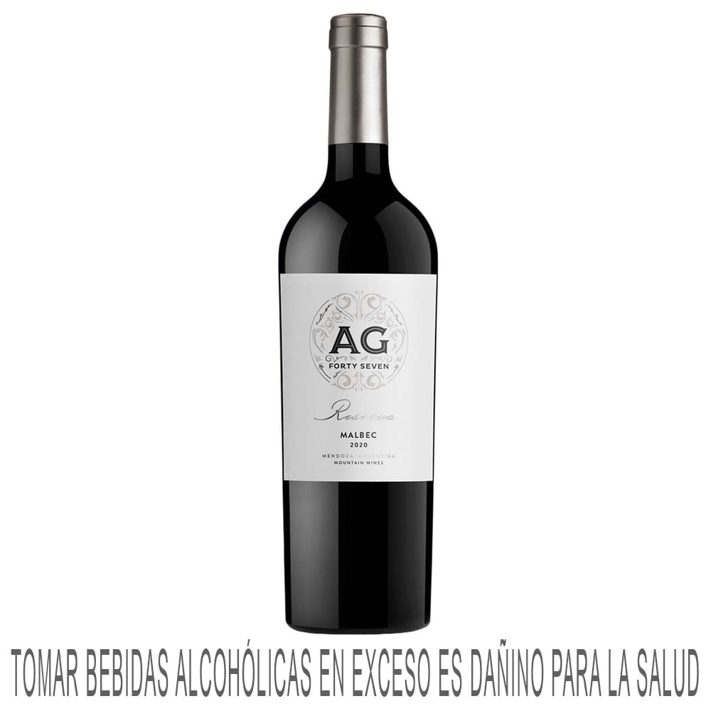 Vino Tinto AG 47 Malbec Reserva Botella 750ml