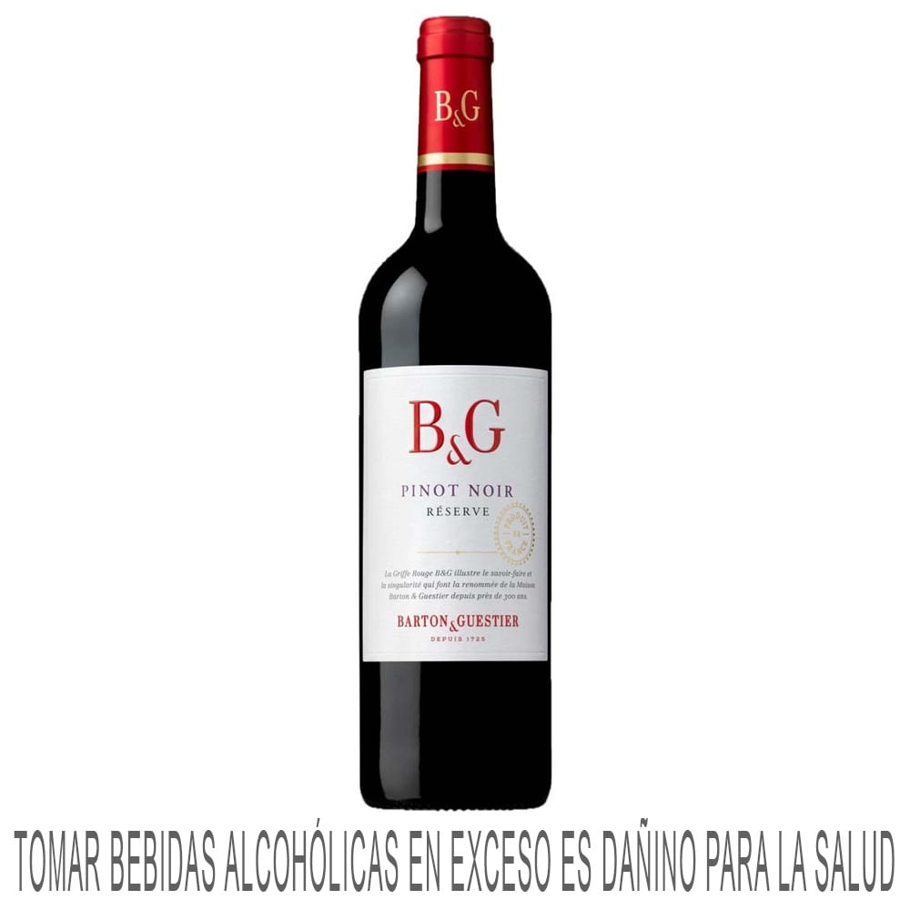 Vino Tinto BARTON & GUESTIER Reserva Pinot Noir Botella 750ml