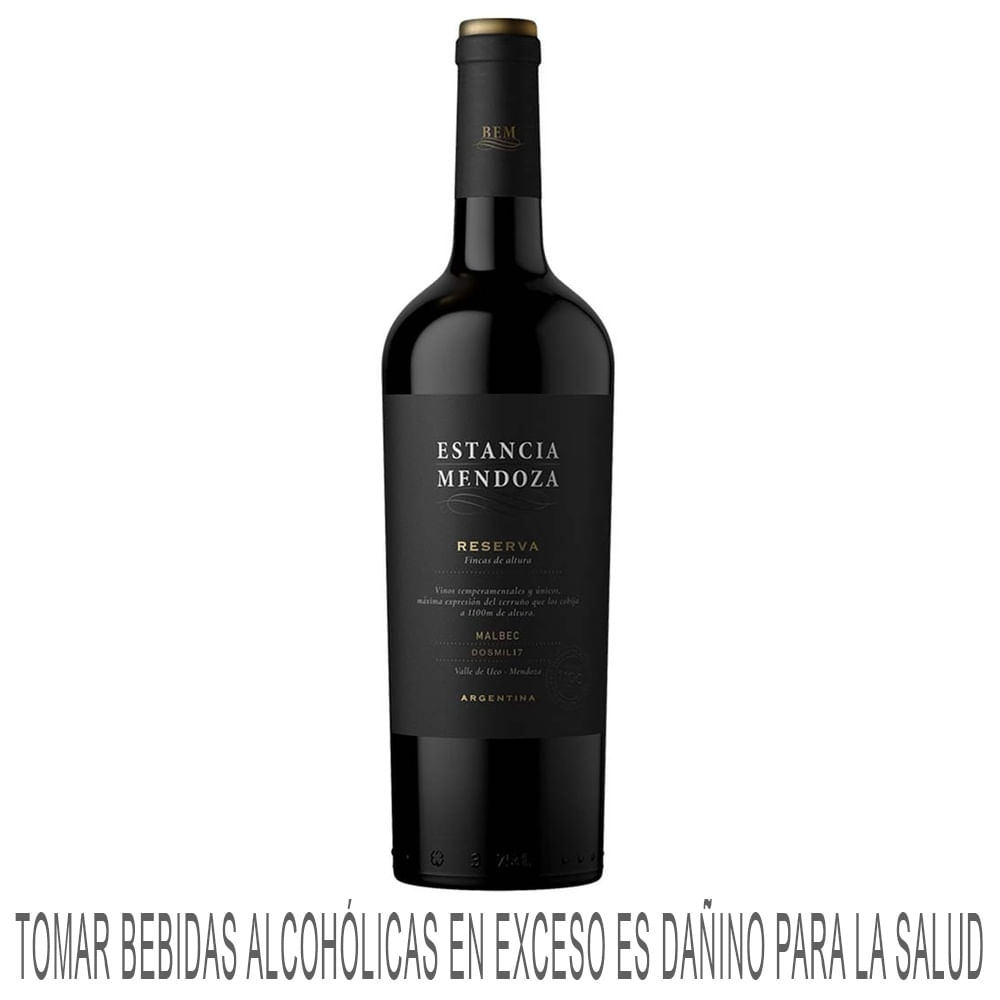 Vino Tinto ESTANCIA MENDOZA Reserva Malbec Botella 750ml