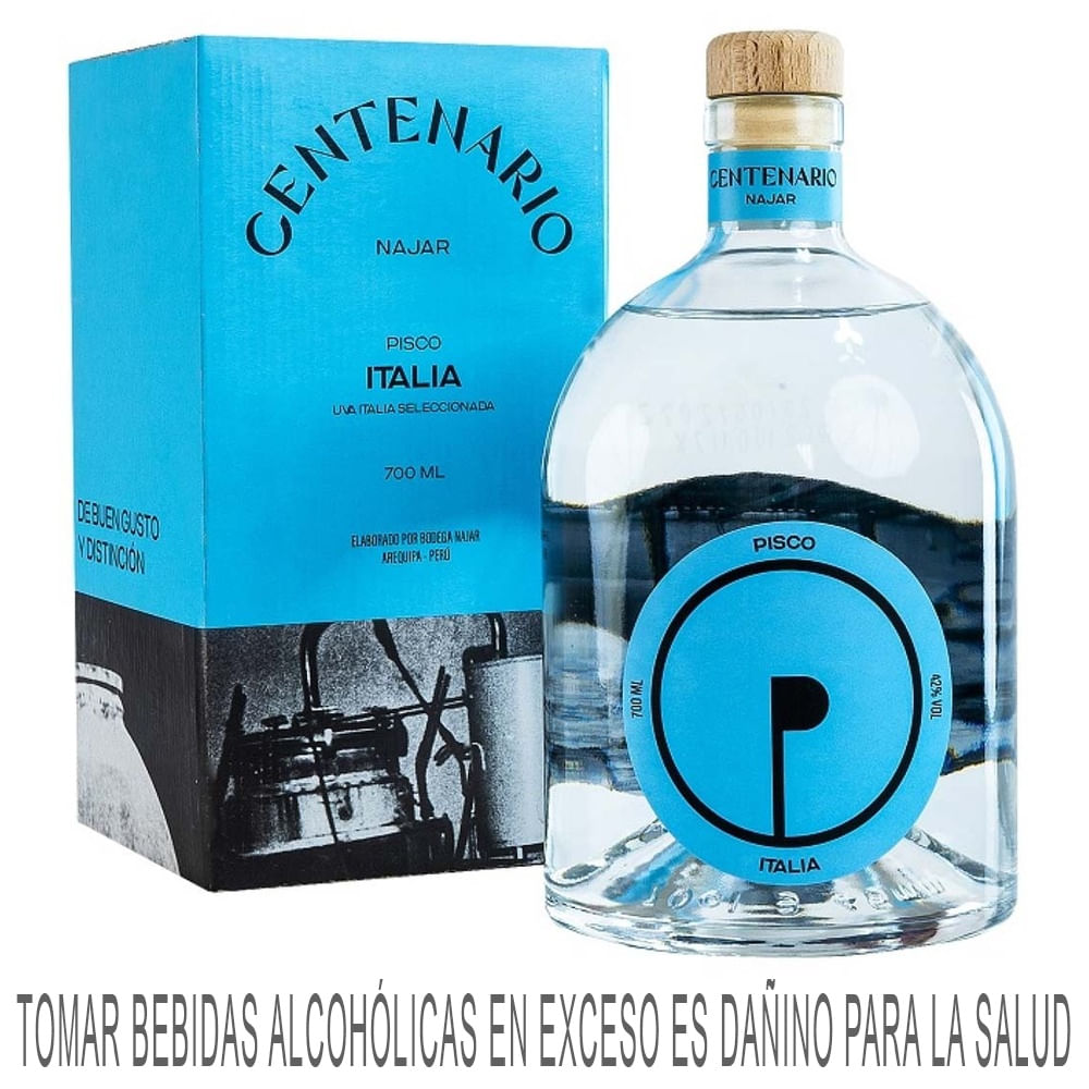 Pisco NAJAR CENTENARIO Italia Botella 700ml
