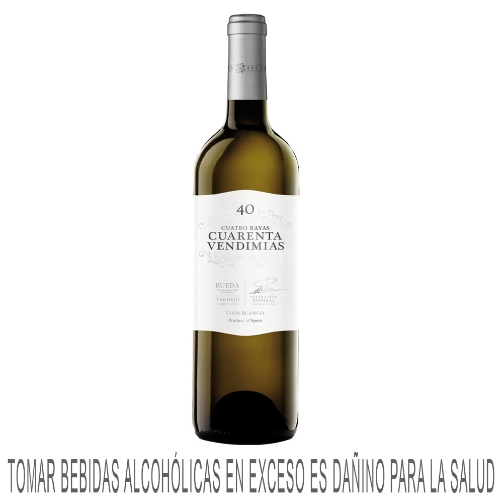 Vino Tinto 40 VENDIMIAS Rueda Verdejo Botella 750ml