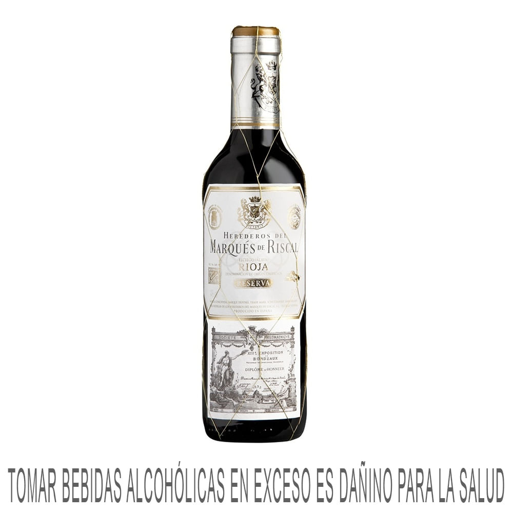 Vino Tinto MARQUÉS DE RISCAL Reserva Botella 375ml
