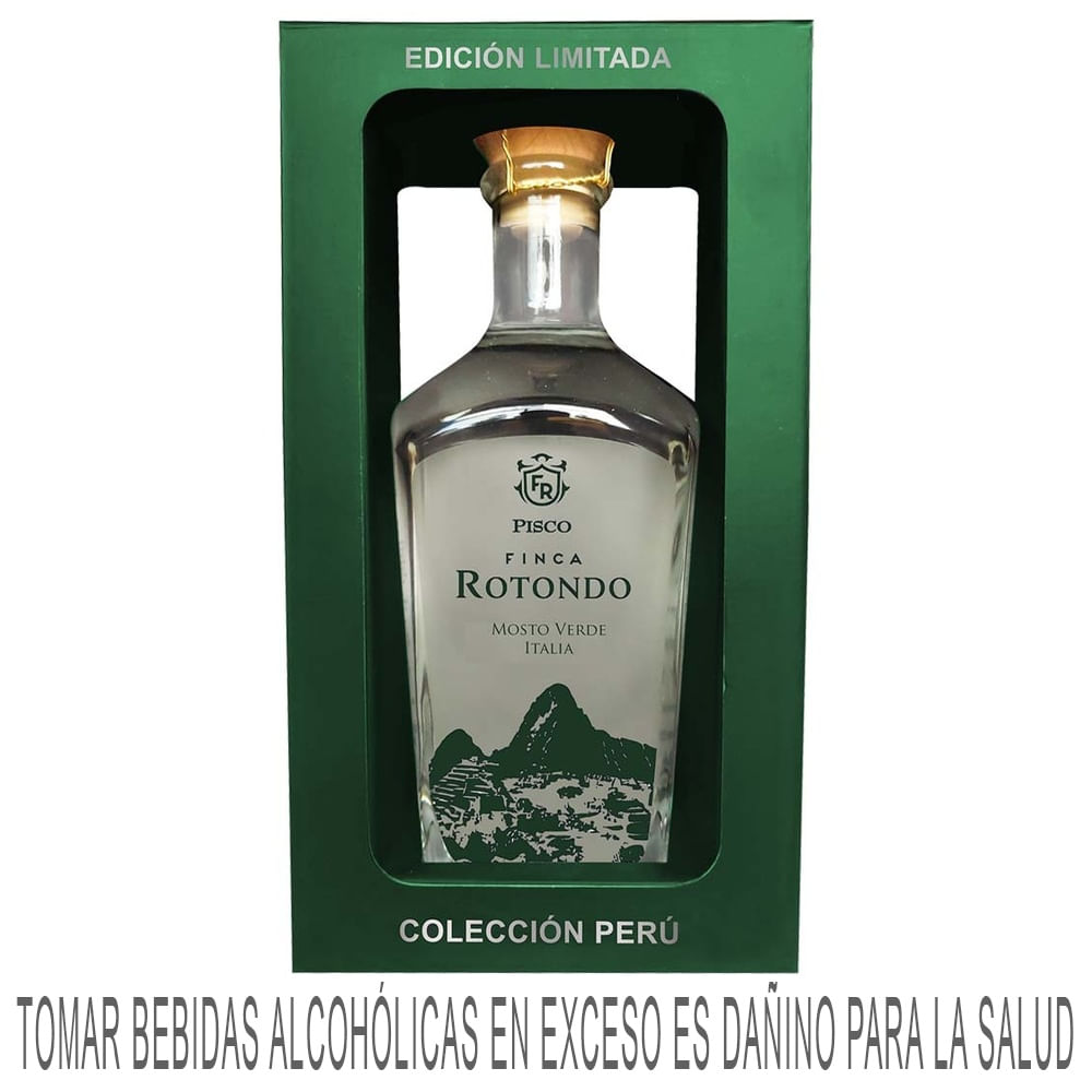 Pisco Mosto Verde Italia FINCA ROTONDO Machu Pichu Botella 750ml
