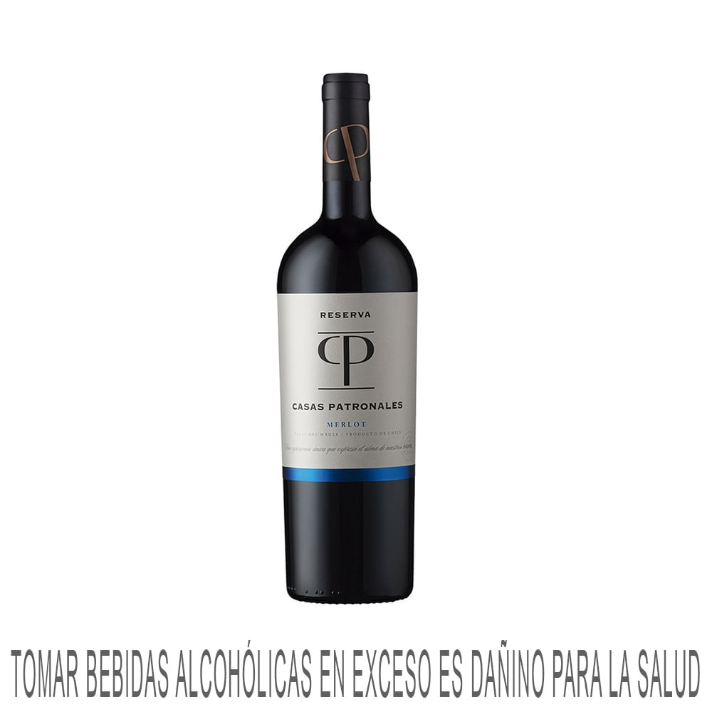 Vino Tinto CASAS PATRONALES Reserva Merlot Botella 750ml
