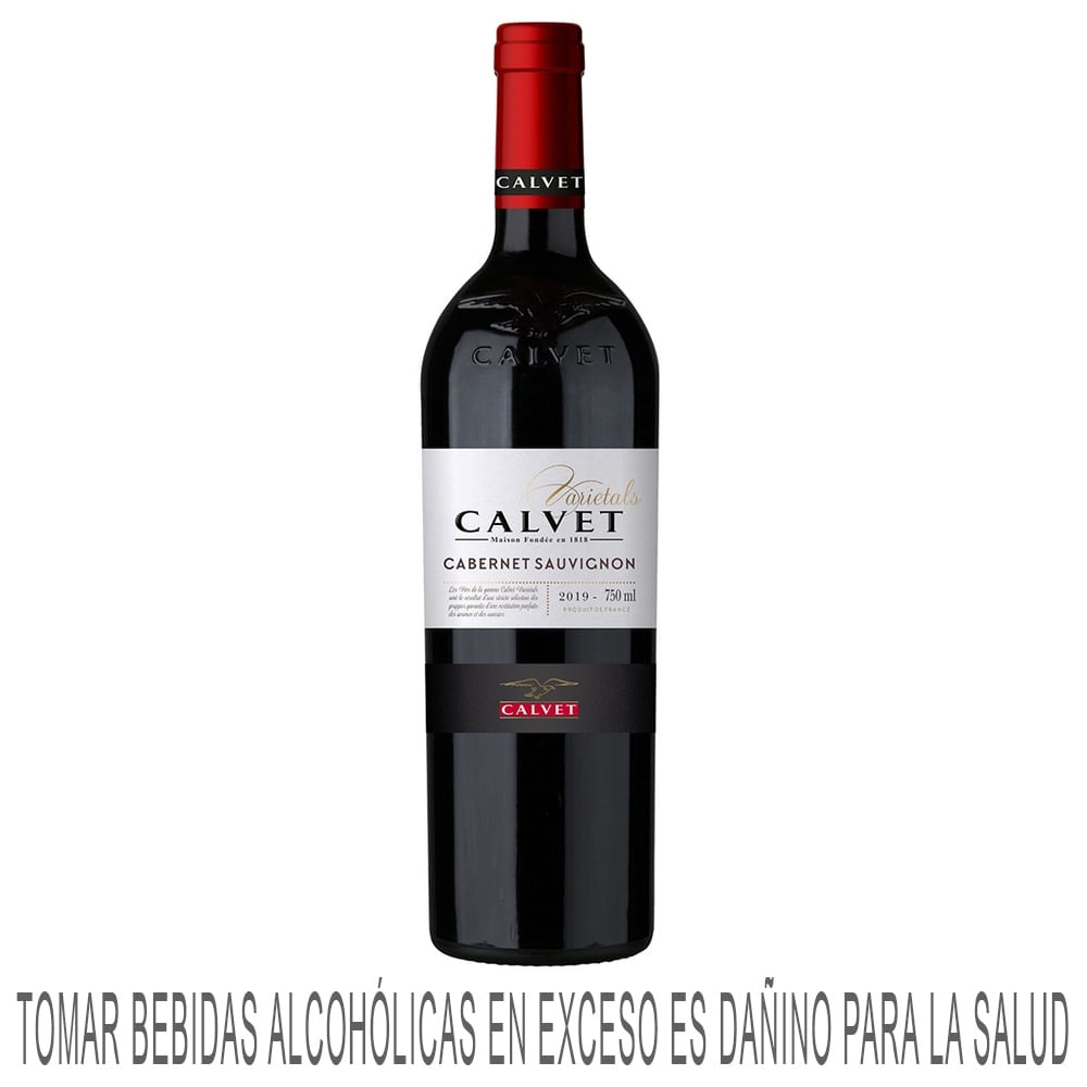 Vino Tinto CALVET Cabernet Savignon Botella 750ml