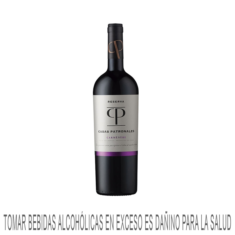 Vino Tinto CASAS PATRONALES Reserva Carmenere Botella 750ml