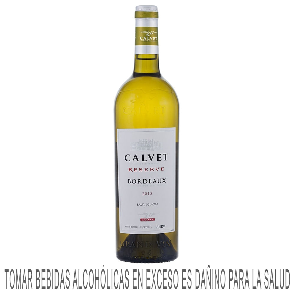 Vino Blanco CALVET Reserve Sauvignon Blanc Botella 750ml