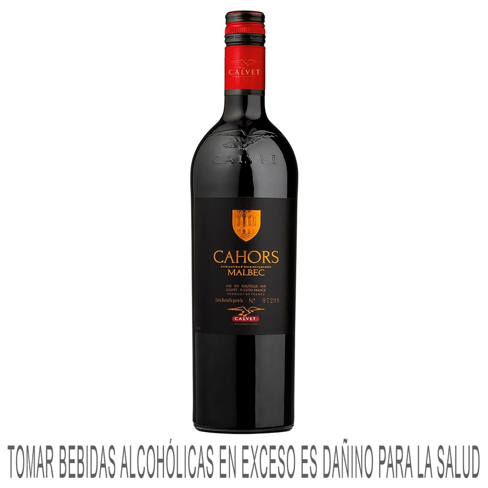 Vino Tinto CALVET Cahors Malbec Botella 750ml