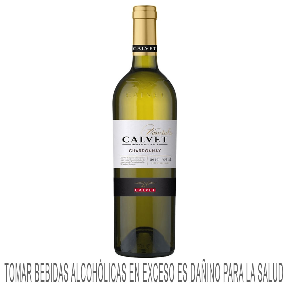 Vino Blanco CALVET Chardonnay Botella 750ml