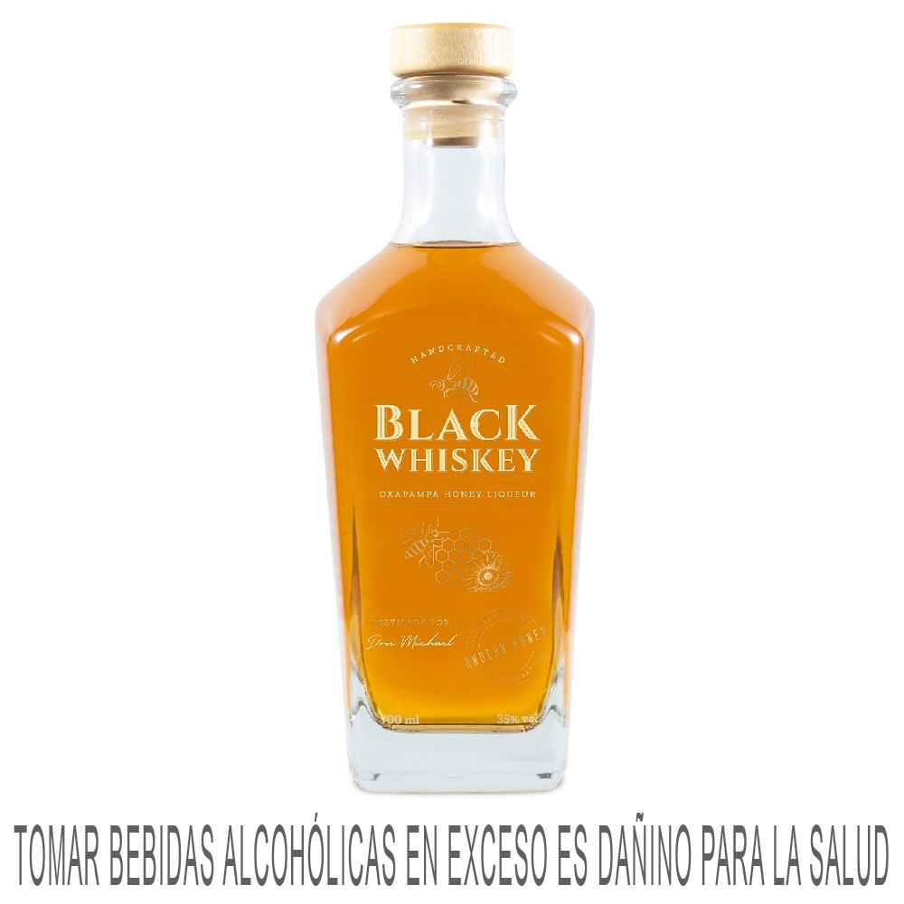 Whiskey BLACK WHISKEY Honey Botella 700ml