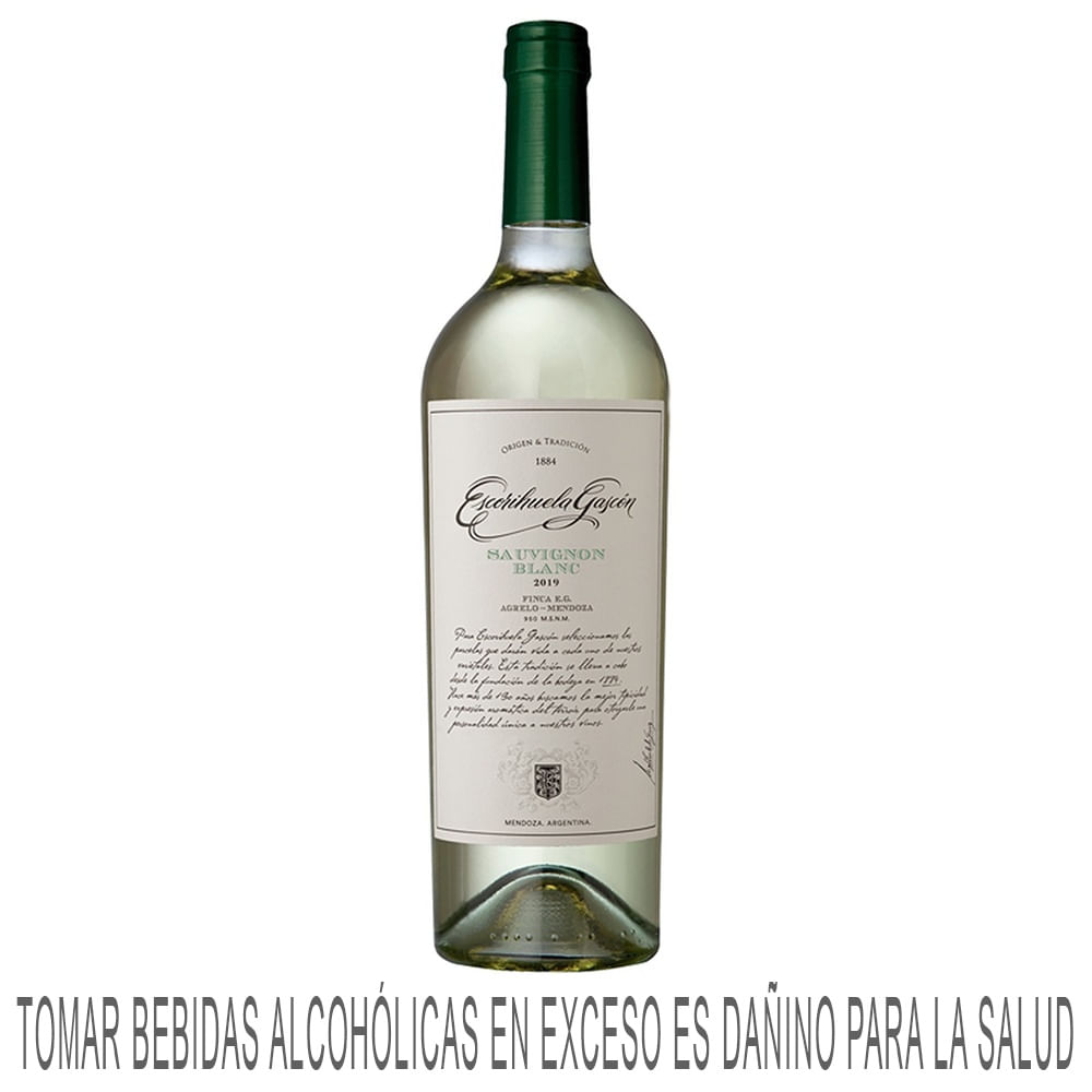 Vino Blanco ESCORIHUELA GASCON Sauvignon Blanc Botella 750ml