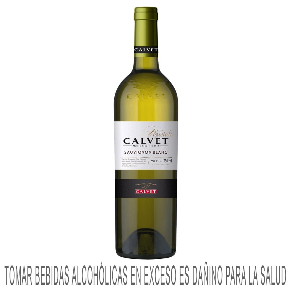Vino Blanco CALVET Varietals Sauvignon Blanc Botella 750ml