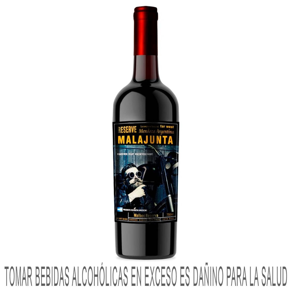 Vino Tinto MALAJUNTA Reserva Malbec Botella 750ml