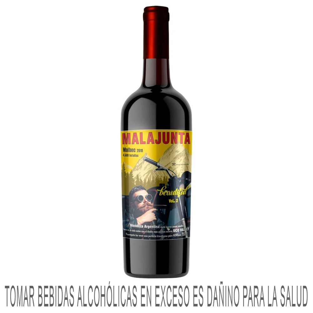 Vino Tinto MALAJUNTA Clásico Malbec Botella 750ml