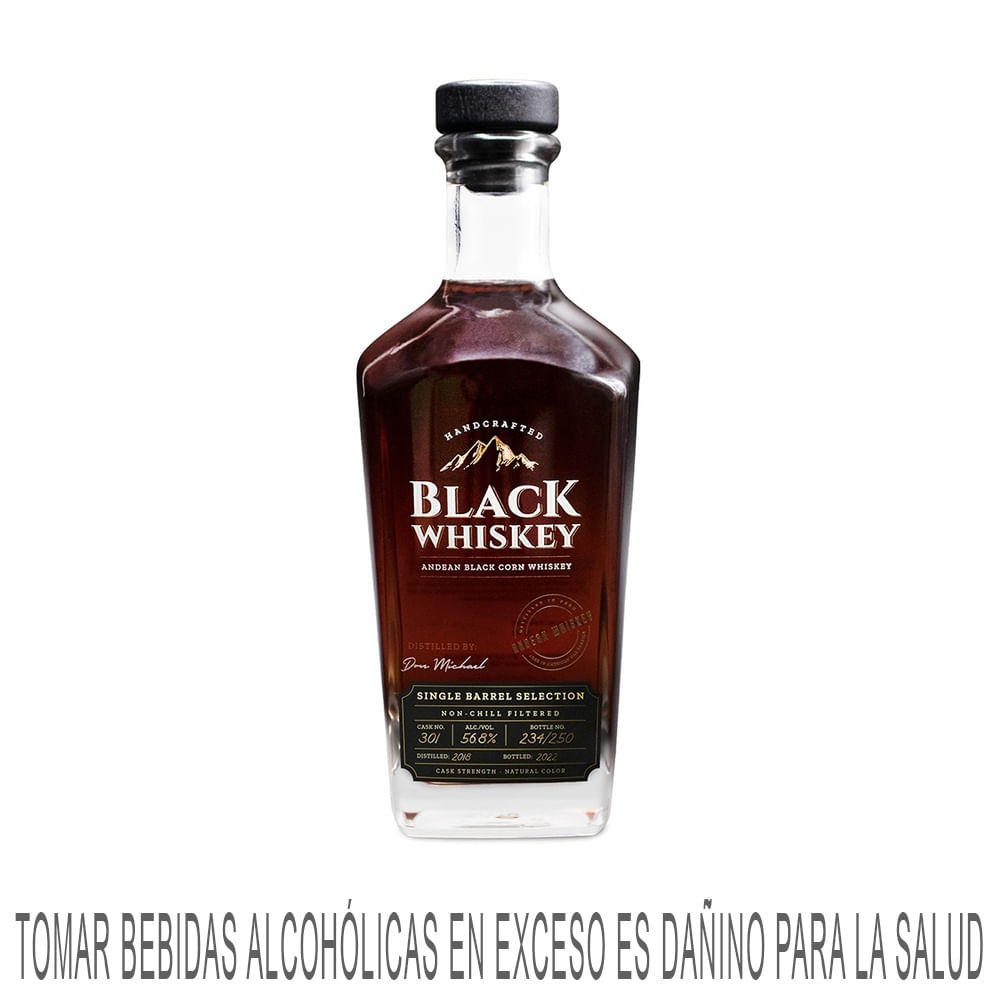 Whisky BLACK WHISKEY Single Barrel Botella 750ml