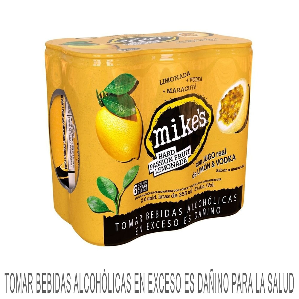 Ready To Drink (RTD) MIKE'S Hard Passion Fruit Lata 355ml paquete 6un