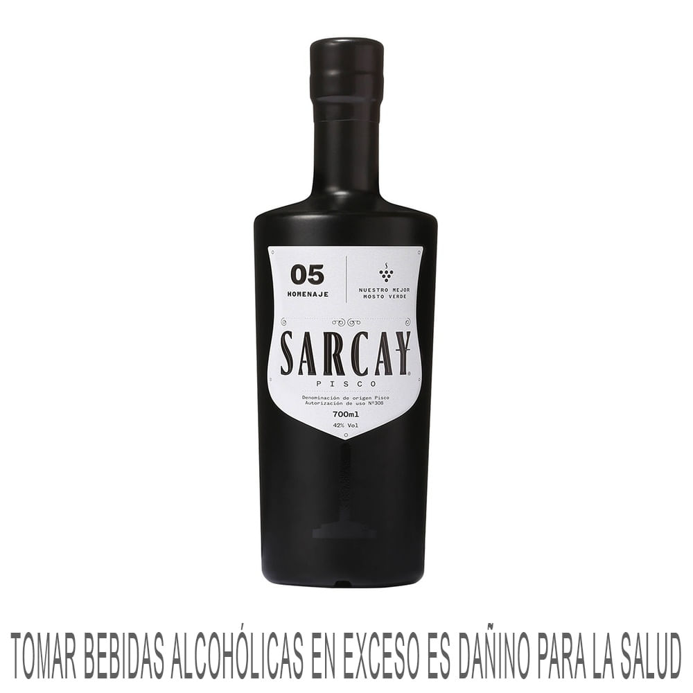 Pisco SARCAY Mosto Verde Acholado Botella 700ml