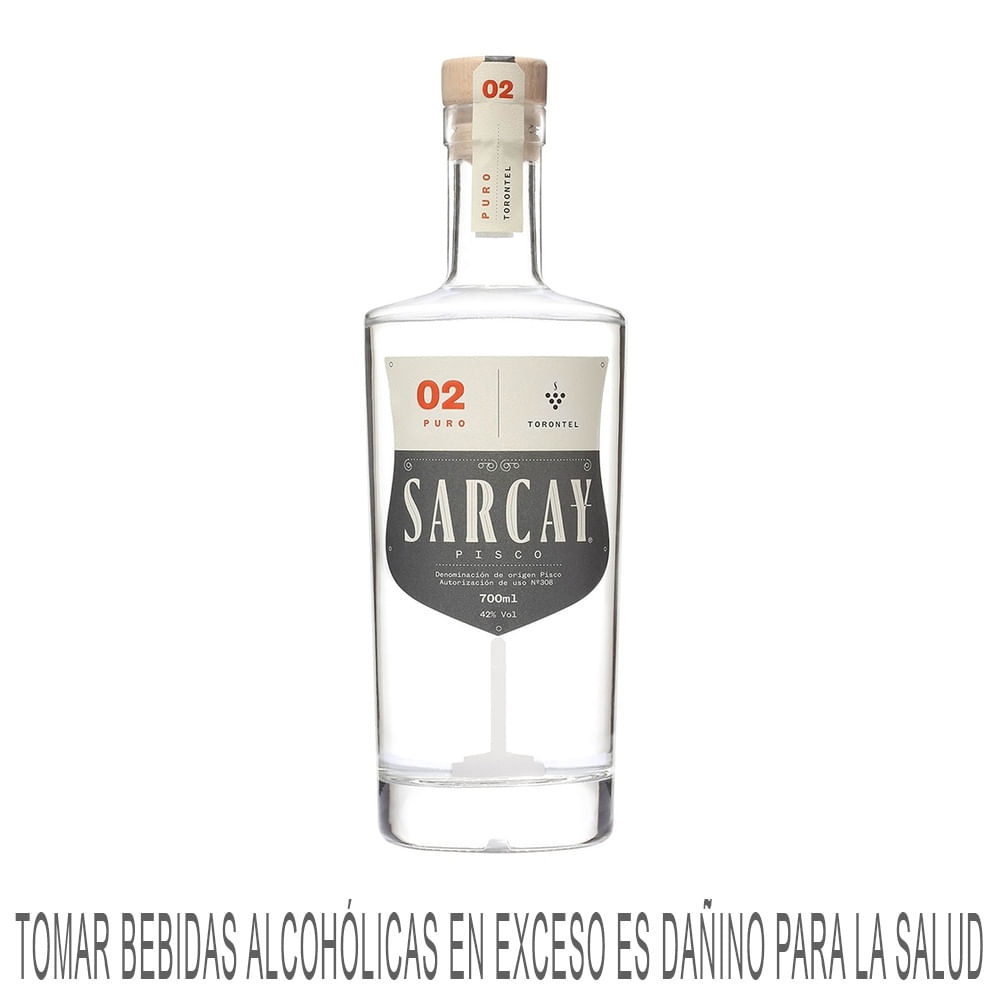 Pisco SARCAY Puro Toronteal Botella 700ml