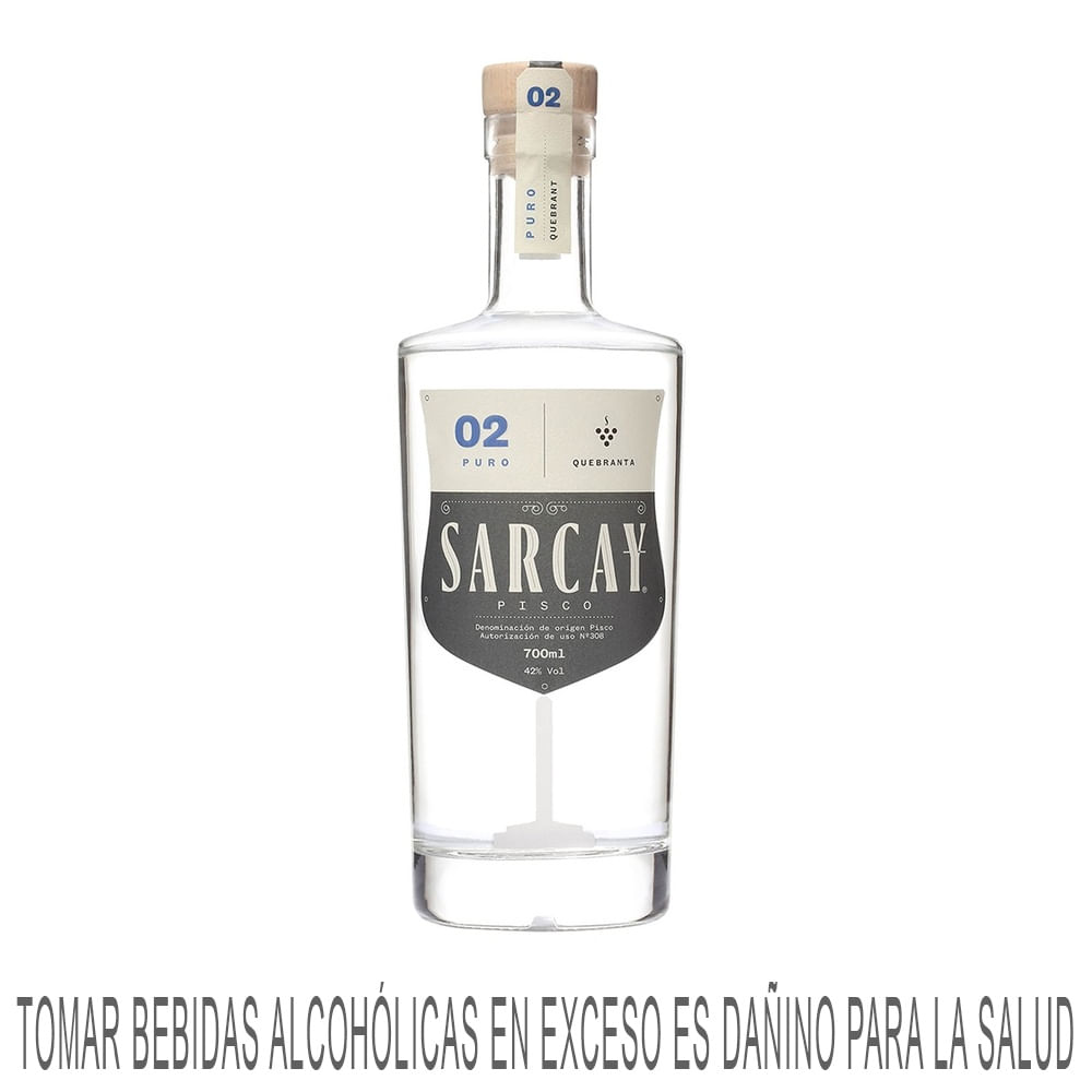 Pisco SARCAY Puro Quebranta Botella 700ml
