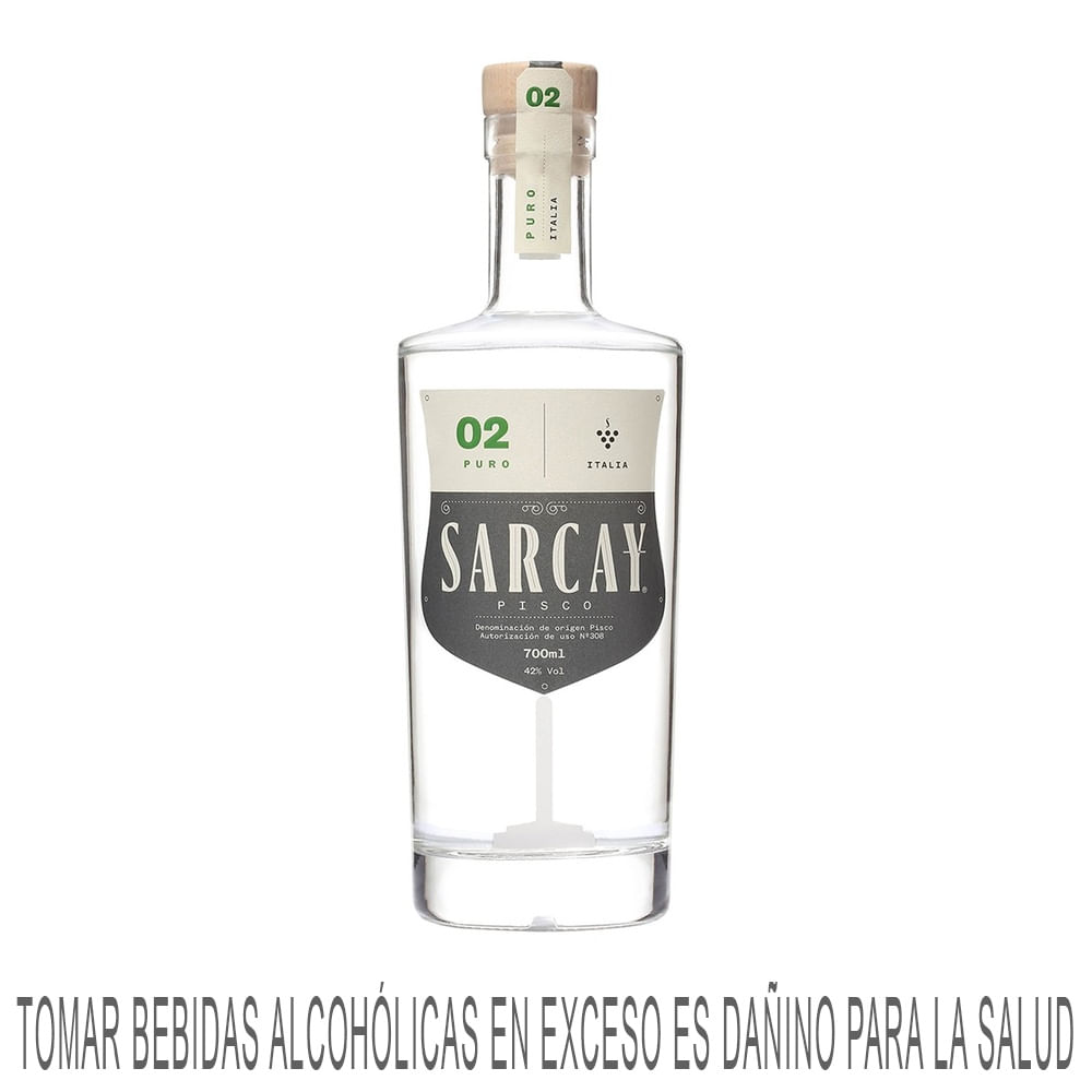 Pisco SARCAY Puro Italia Botella 700ml