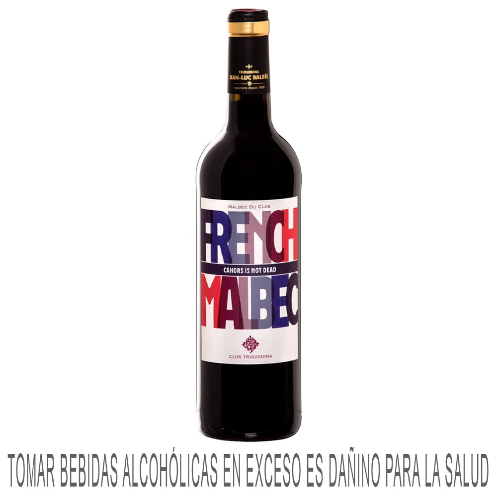 Vino Tinto FRENCH MALBEC Botella 750ml
