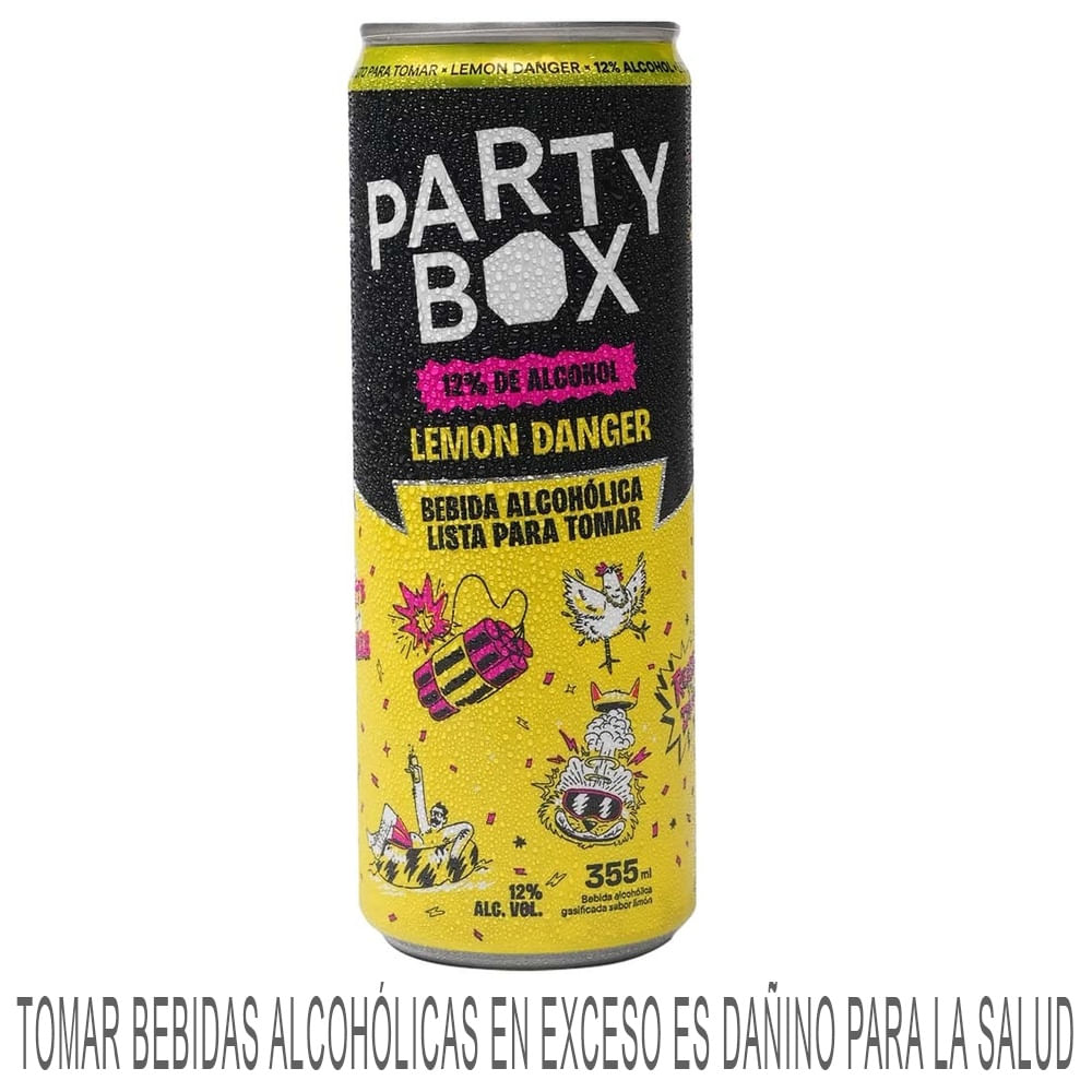 Bebida Ready To Drink (RTD) PARTY BOX Lemon Danger 355ml