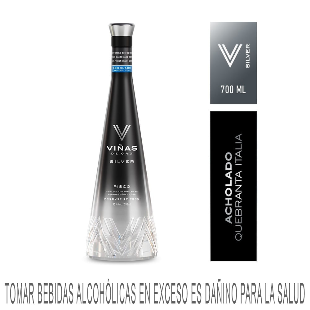 Pisco Puro VIÑAS DE ORO Acholado Botella 700ml
