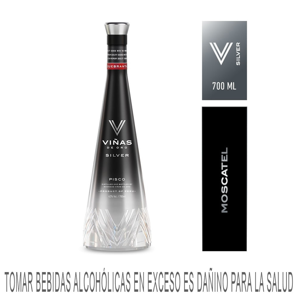 Pisco Puro VIÑAS DE ORO Moscatel Botella 700ml