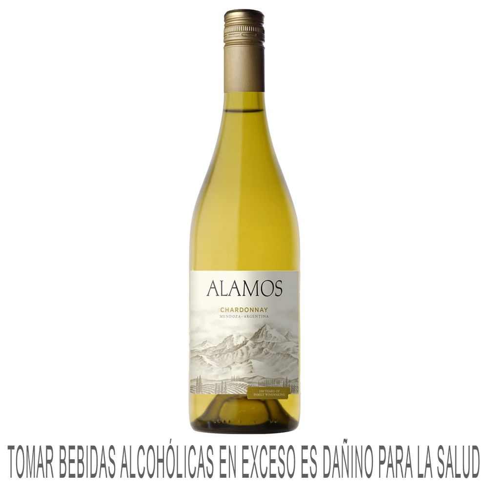 Vino Blanco ALAMOS Chardonnay Botella 750ml