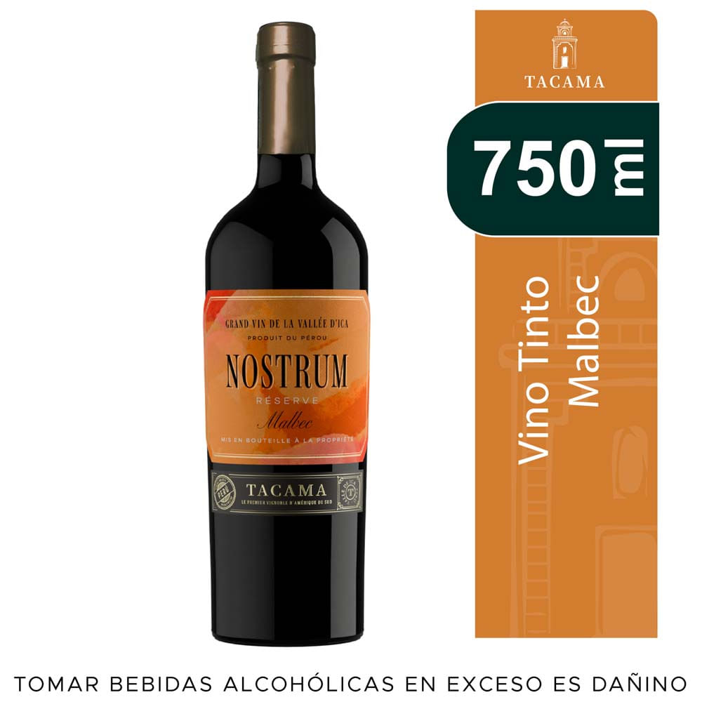 Vino Tinto TACAMA Malbec Botella 750ml