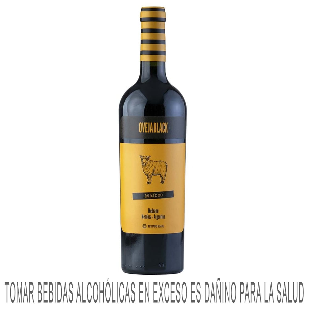 Vino Tinto OVEJA BLACK Malbec Botella 750ml