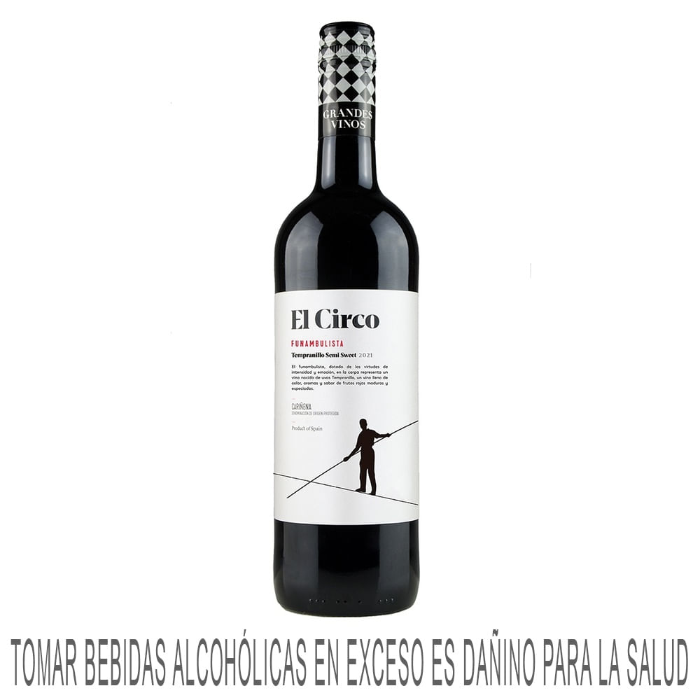 Vino Tinto EL CIRCO Tempranillo Botella 750ml