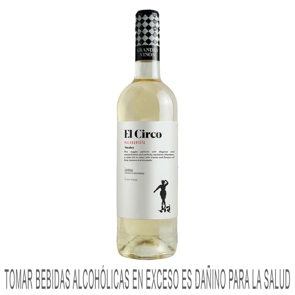 Vino Blanco EL CIRCO Macabeo Botella 750ml