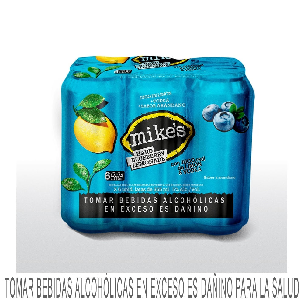 Ready to Drink (RTD) MIKE'S Hard Blueberry Lata 355ml Paquete 6un