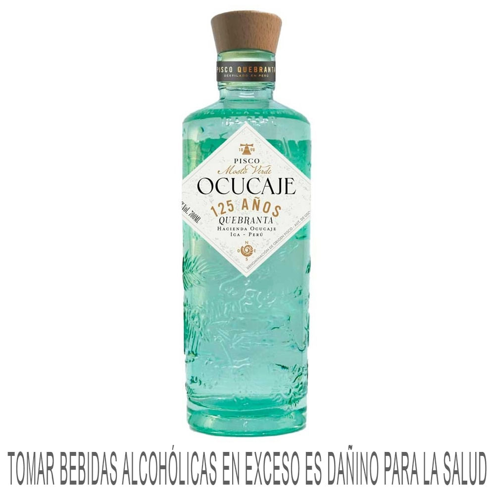Pisco Mosto Verde OCUCAJE Quebranta Botella 700ml