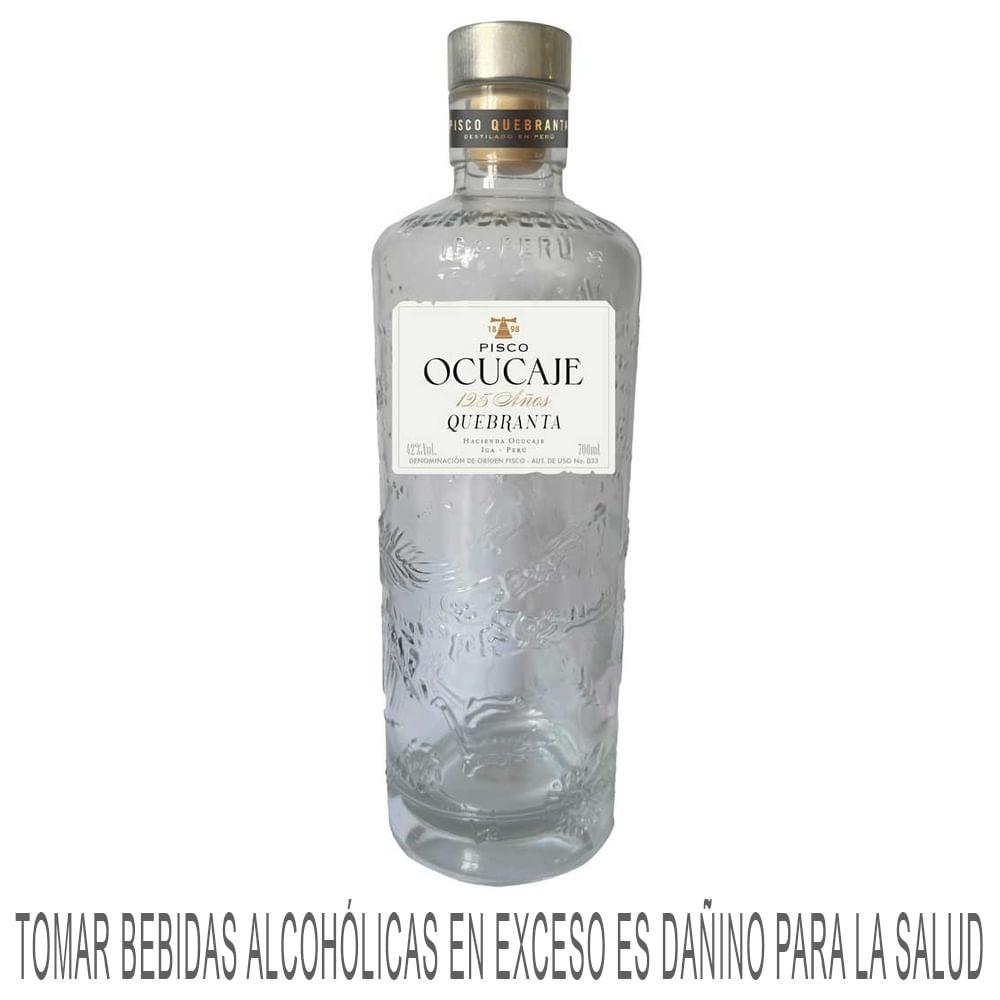 Pisco OCUCAJE Puro Quebranta Botella 700ml
