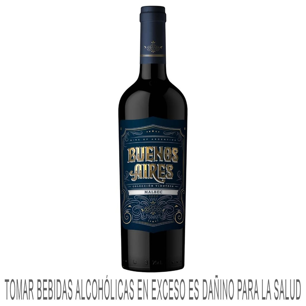 Vino Tinto BUENOS AIRES Reseva Malbéc Botella 750ml