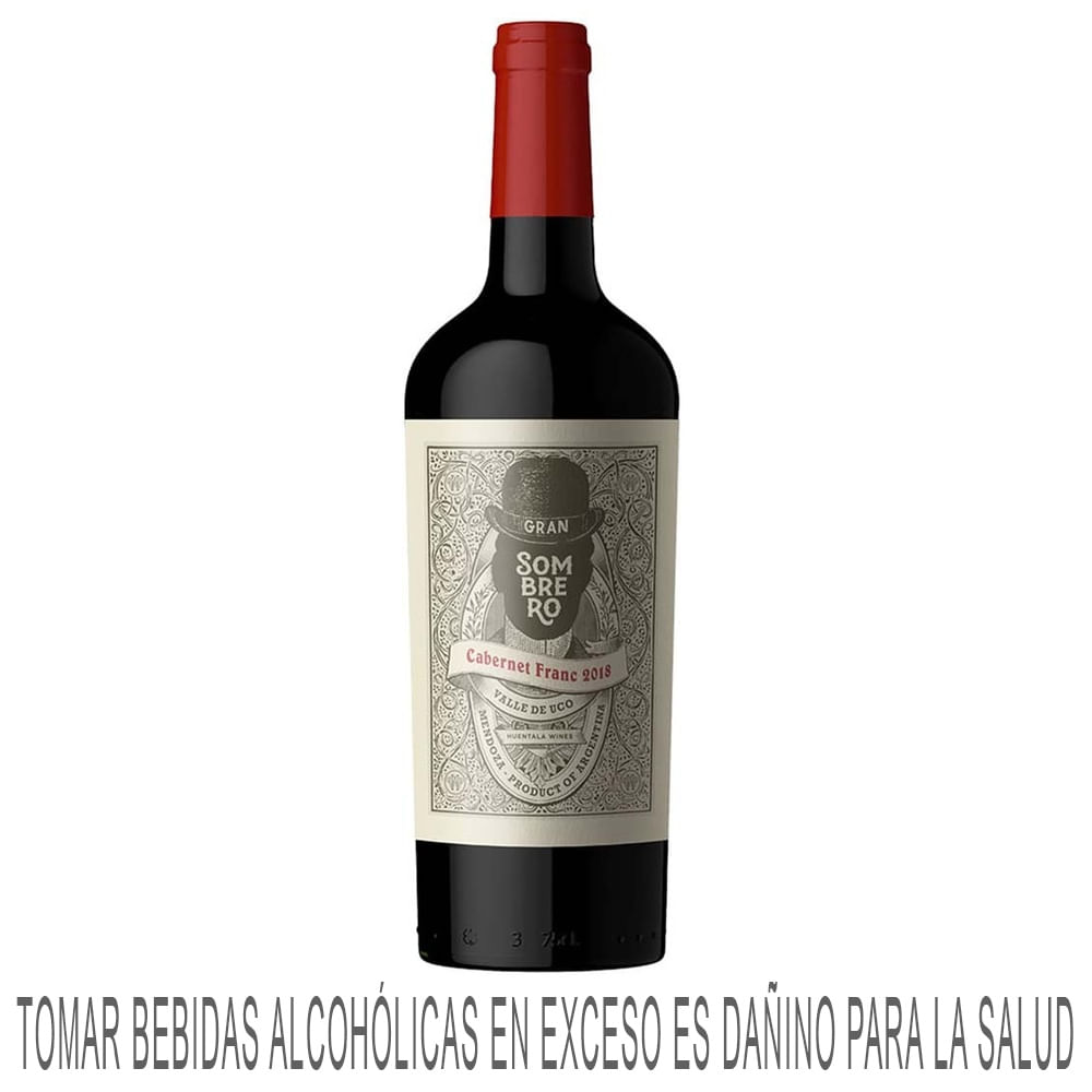 Vino Tinto SOMBRERO Cabernet Franc Botella 750ml