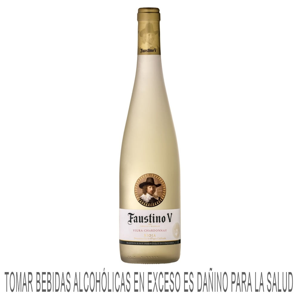 Vino Blanco FAUSTINO Blend Viura Chardonnay Botella 750ml