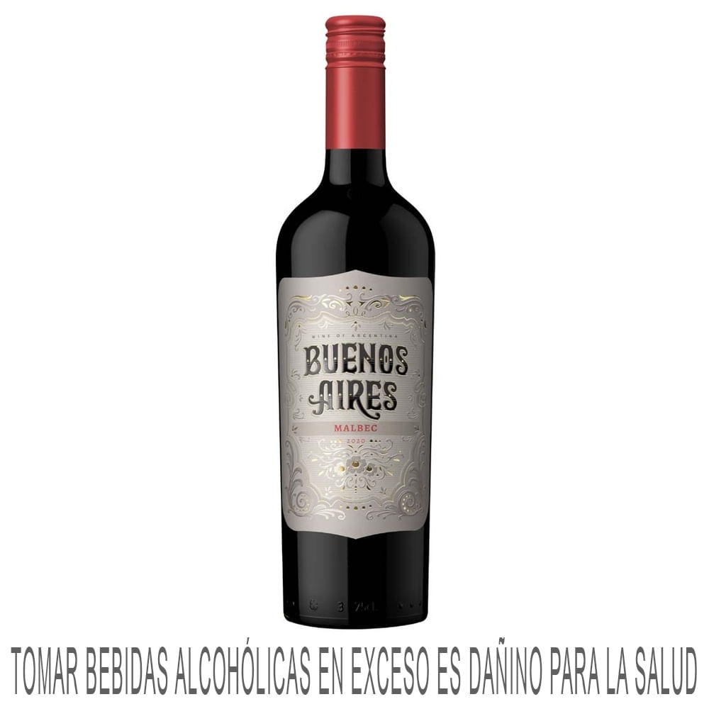 Vino Tinto BUENOS AIRES Clásico Malber Botella 750ml