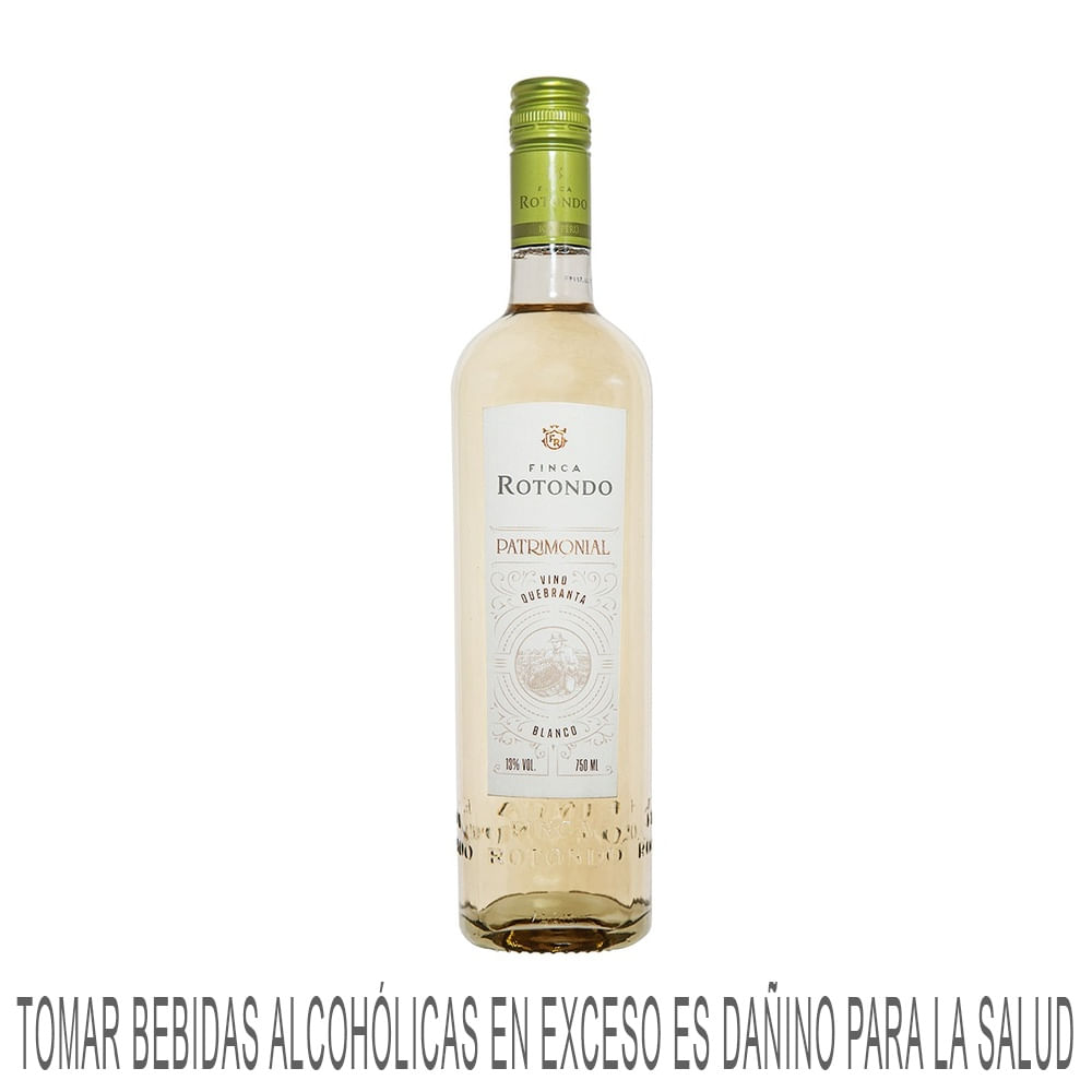 Vino Blanco FINCA ROTONDO Patrimonial Quebranta Botella 750ml
