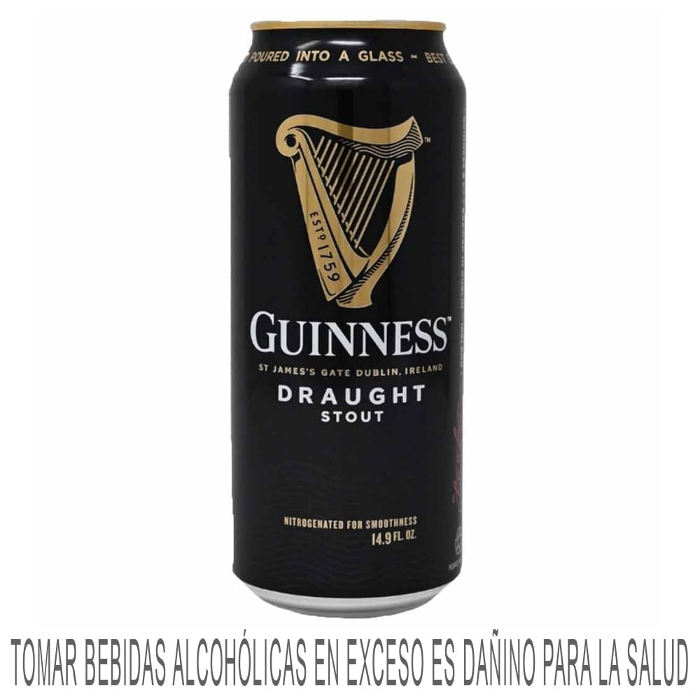 Cerveza GUINNESS Lata 440ml (14.9 OZ)