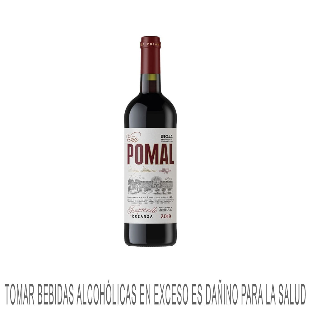 Vino Tinto VIÑA POMAL Crianza Tempranillo Botella 750ml