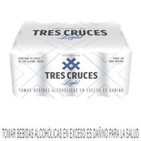Cerveza de Malta y Maíz TRES CRUCES Light Lata 355ml Paquete 12un