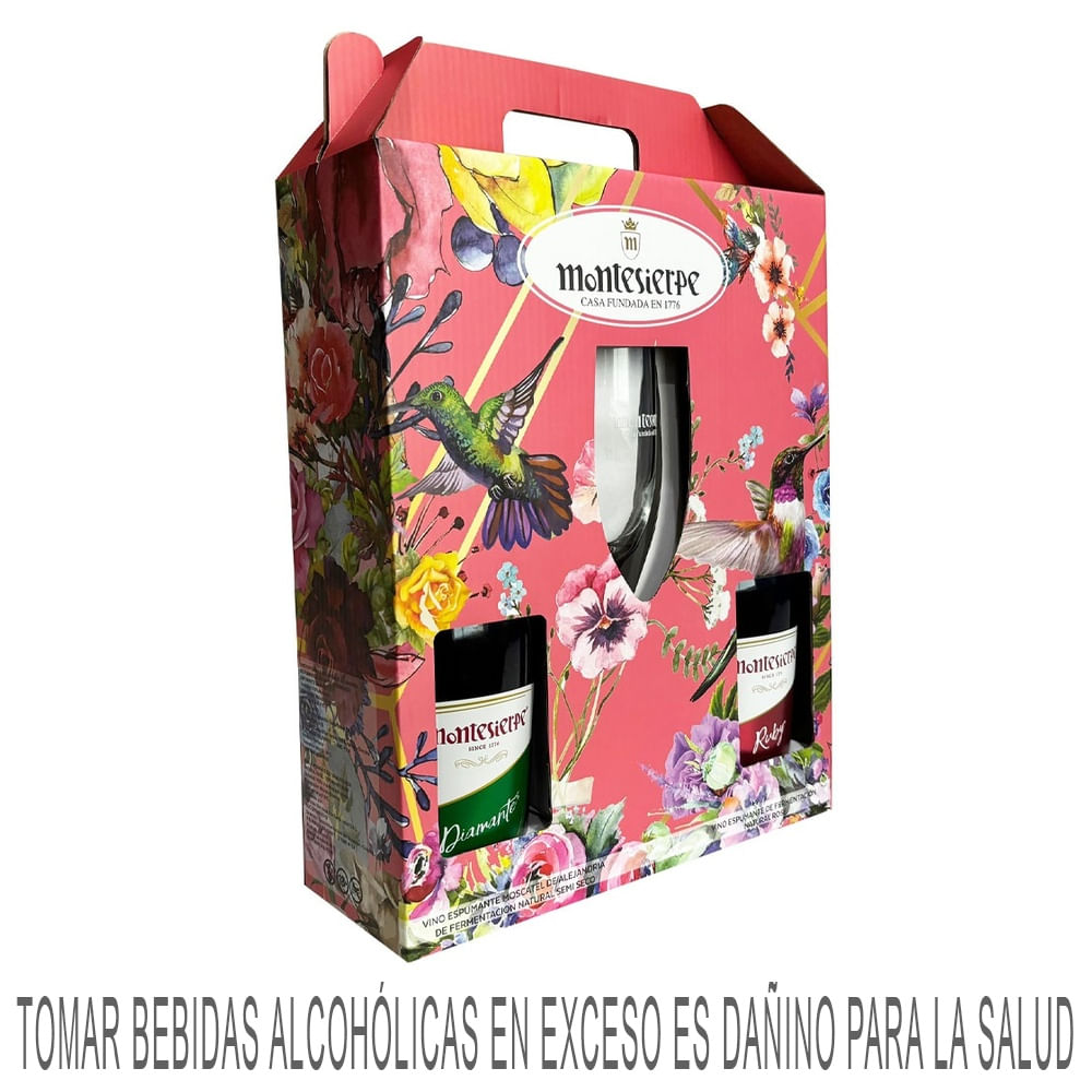 Pack MONTESIERPE Espumante Diamante + Espumante Ruby Botella 750ml Paquete 2un