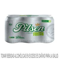 Cerveza PILSEN Callao Fresh Lata 355ml Paquete 6un