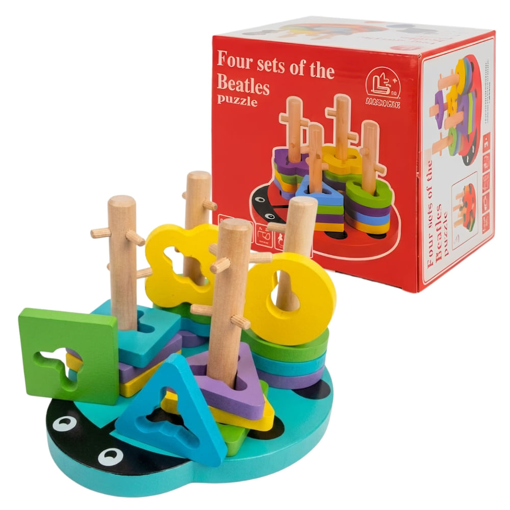 Juego Didactico Mariquita Celeste de 4 torres