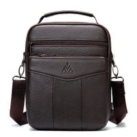 Morral De Cuero Vacuno Aldebarán 7456. Diseño Moderno. Café