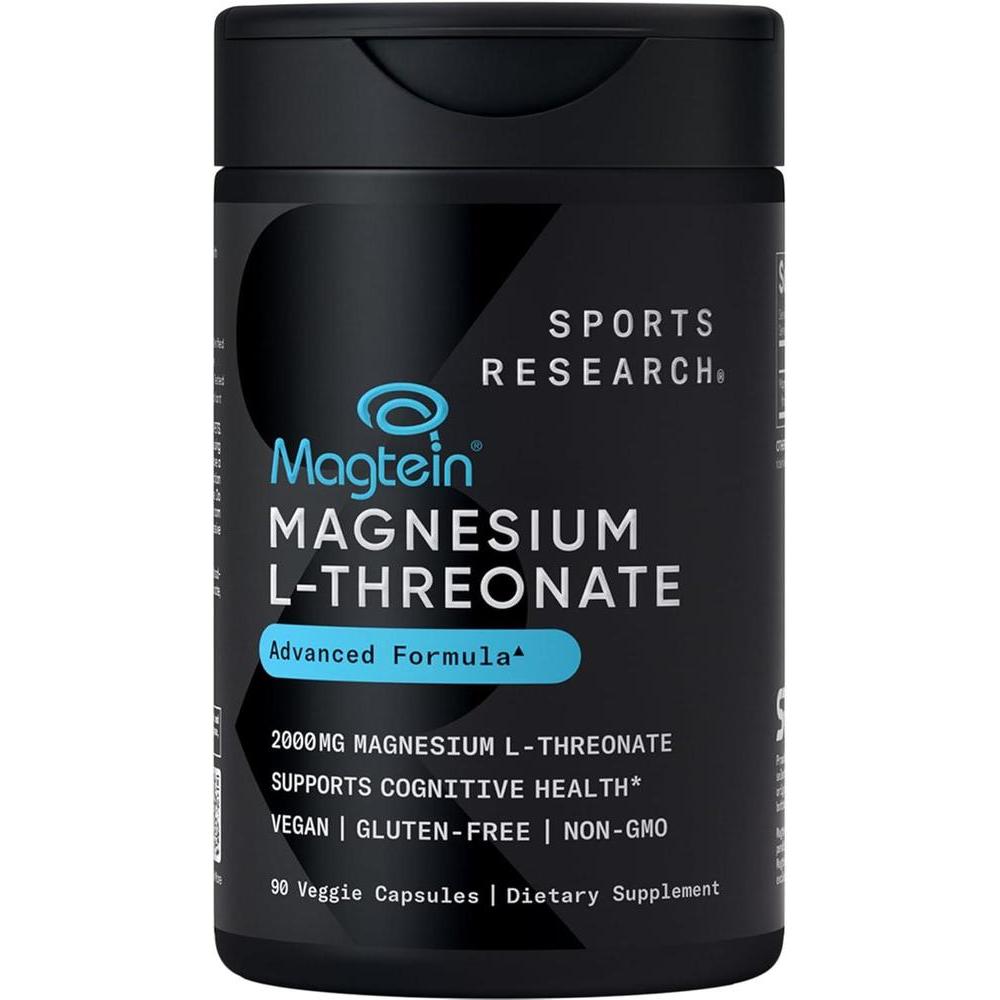 Cápsulas de Magtein 2000 mg para salud cerebral y apoyo del sueño, vegano